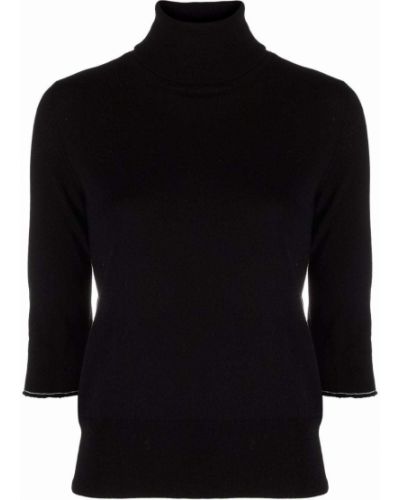 Jersey con escote v de tela jersey Mm6 Maison Margiela negro
