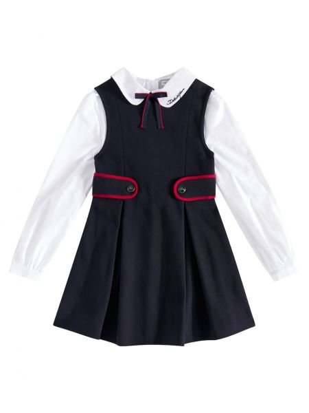 Bomull dress for jenter Dolce&gabbana Kids blå