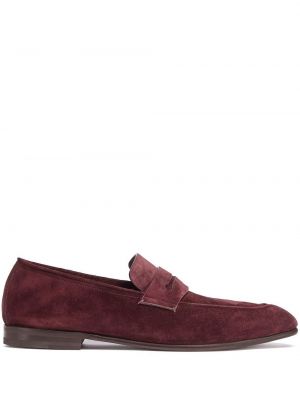 Loafers i mocka Zegna röd