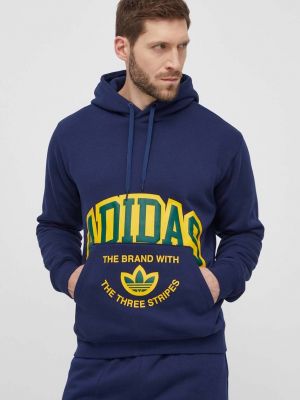 Hoodie s kapuljačom Adidas Originals plava