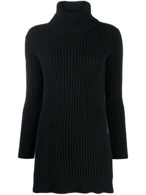 Jersey de cuello vuelto de tela jersey Saint Laurent negro