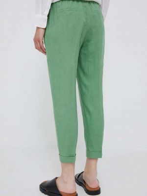 Pantaloni cu talie înaltă de in United Colors Of Benetton verde