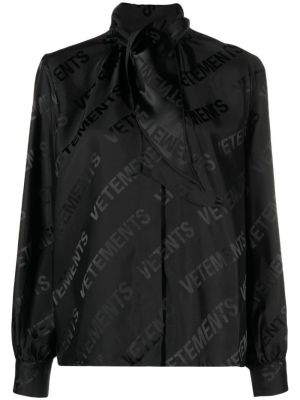 Camicia in tessuto jacquard Vetements nero