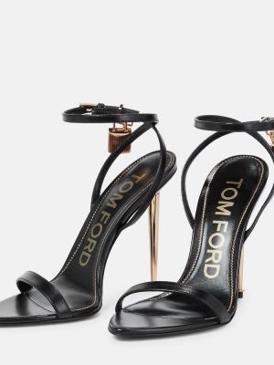 Kožené sandály Tom Ford černé