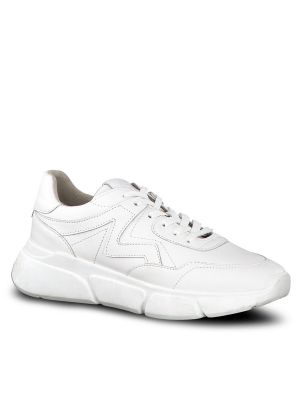 Sneakersy skórzane Tamaris białe