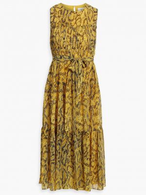 Шифоновое платье миди с принтом Diane Von Furstenberg Желтое