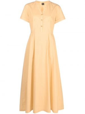 Βαμβακερή φόρεμα με κουμπιά Aspesi πορτοκαλί