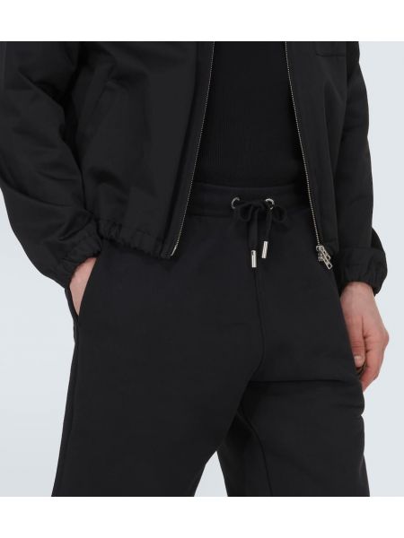 Bombažne bermuda kratke hlače iz flisa Ami Paris črna