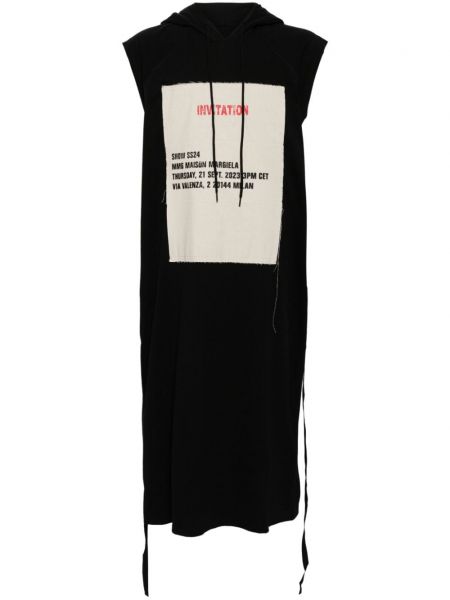 Hætte bomuld lang vest Mm6 Maison Margiela sort