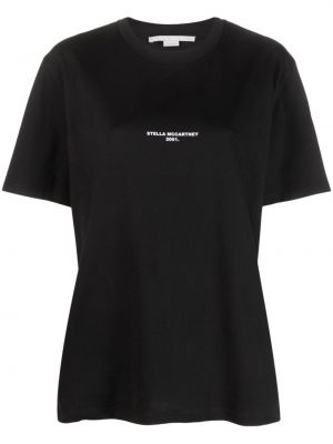 Pamut póló nyomtatás Stella Mccartney fekete