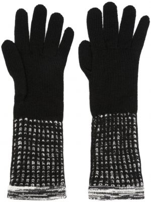 Μάλλινα γάντια Missoni μαύρο
