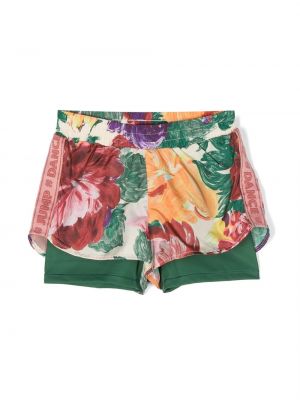 Pantaloncini a fiori Molo verde