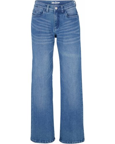 Стрейч широкі джинси Bonprix, блакитні