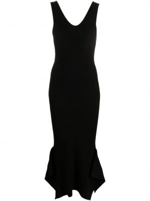 Ασύμμετρη αμάνικη μίντι φόρεμα Marine Serre μαύρο