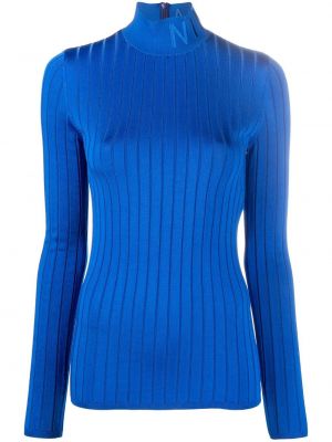 Пуловер бродиран Nina Ricci синьо