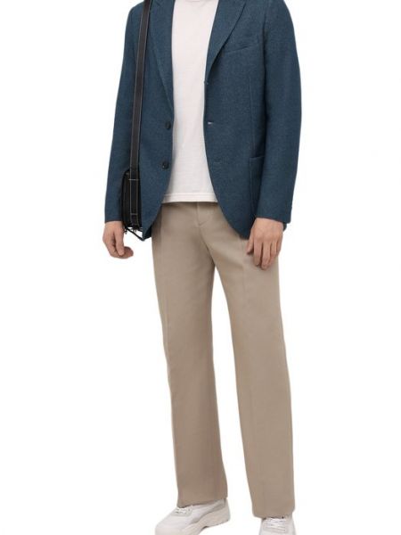 Кашемировый шелковый пиджак Loro Piana синий