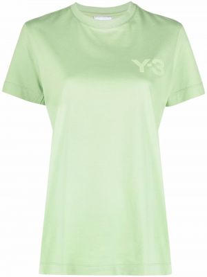 Koszulka z nadrukiem Y-3 zielona