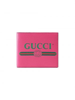 Cartera con estampado Gucci rosa