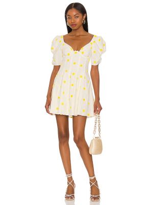 Mini šaty For Love & Lemons, bílá