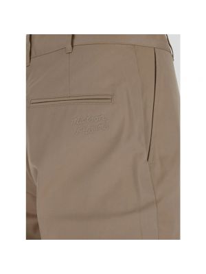 Pantalones chinos de algodón clasicos Maison Kitsuné beige