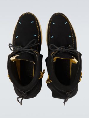 Semišové členkové topánky Visvim čierna