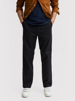Relaxed fit chinos kelnes Selected Homme juoda