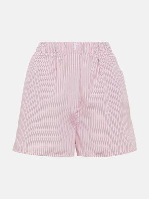 Pantaloni scurți cu dungi The Frankie Shop roz
