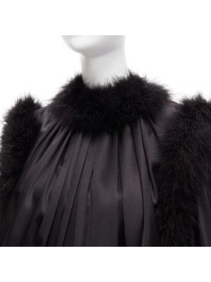 Vestido de seda Saint Laurent Vintage negro