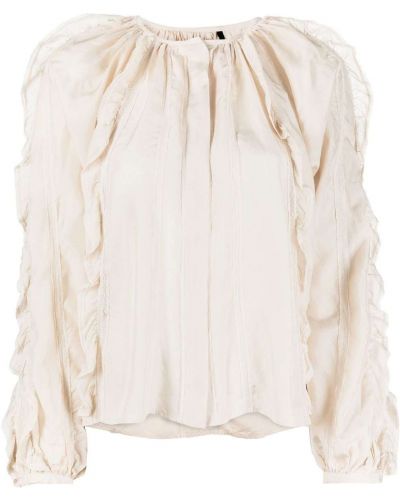 Ruffle silke bluse Isabel Marant