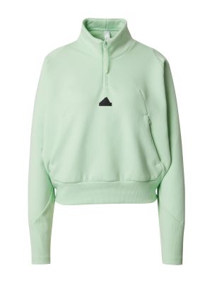 Пуловер с качулка Adidas Sportswear зелено