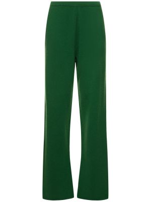 Pantaloni din cașmir tricotate Extreme Cashmere verde