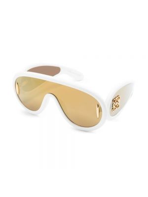 Białe okulary przeciwsłoneczne Loewe