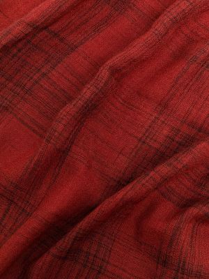 Echarpe en laine à carreaux Faliero Sarti rouge