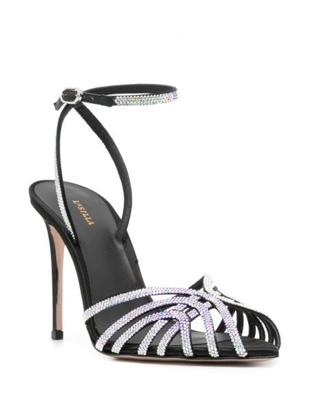 Sandały z kryształkami Le Silla czarne