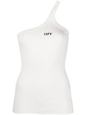 Asymmetrisk tank top Off-white hvit