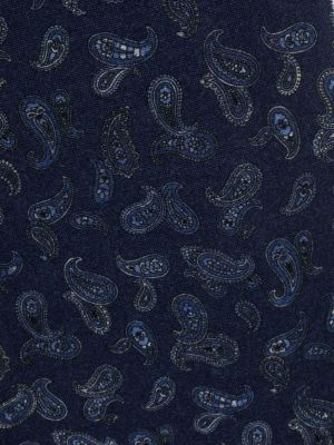 Woll schal mit print mit paisleymuster Altea blau