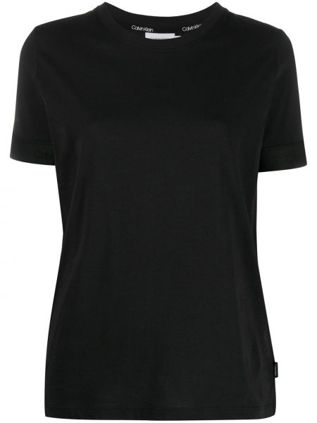 Camiseta de cuello redondo Calvin Klein negro