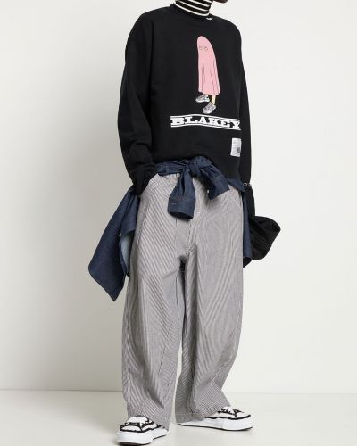 Bluza bawełniana z nadrukiem Mihara Yasuhiro czarna