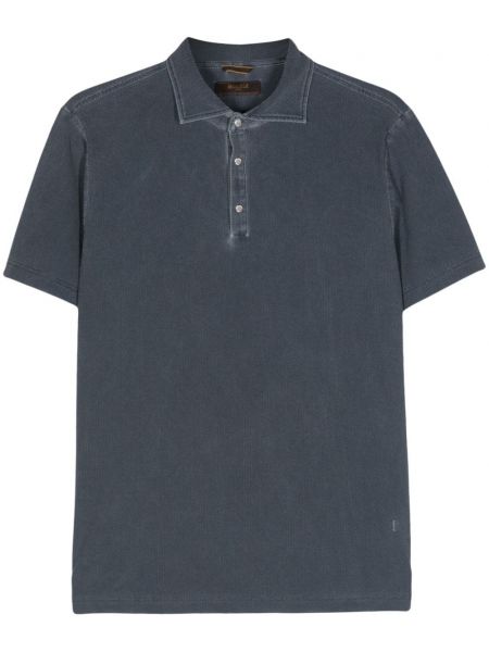 Caurspīdīgs polo krekls Moorer zils
