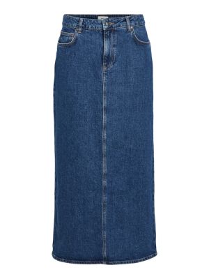 Džínsová sukňa Object modrá