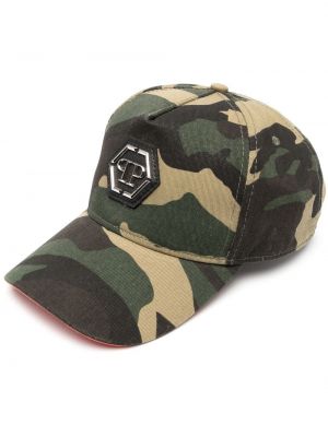 Cappello con visiera con stampa camouflage Philipp Plein verde