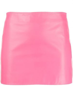Δερμάτινη φούστα Manokhi ροζ