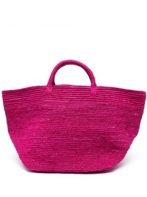 Плетени шопинг чанта Ibeliv розово