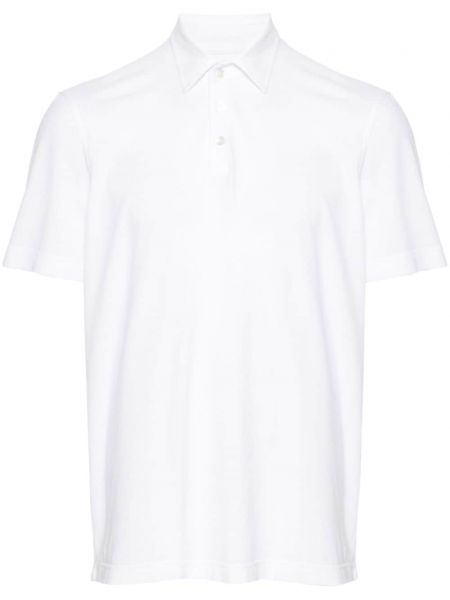 Поло тениска от джърси Fedeli бяло