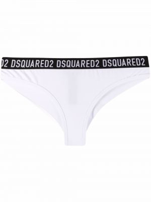 Bavlněné kalhotky Dsquared2 bílé