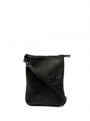 Usnjena torbica za čez ramo z vezenjem Discord Yohji Yamamoto črna