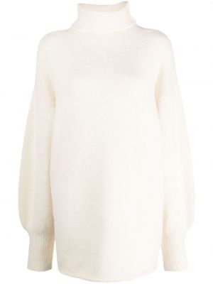 Fleece πουλόβερ Gestuz λευκό