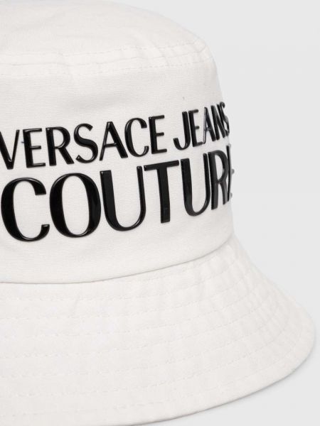 Kapelusz bawełniany Versace Jeans Couture biały