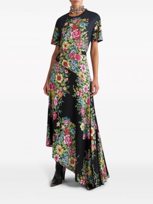 Asymetrické květinové sukně s potiskem Etro černé