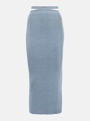 Pletená sukně Jonathan Simkhai - modrá